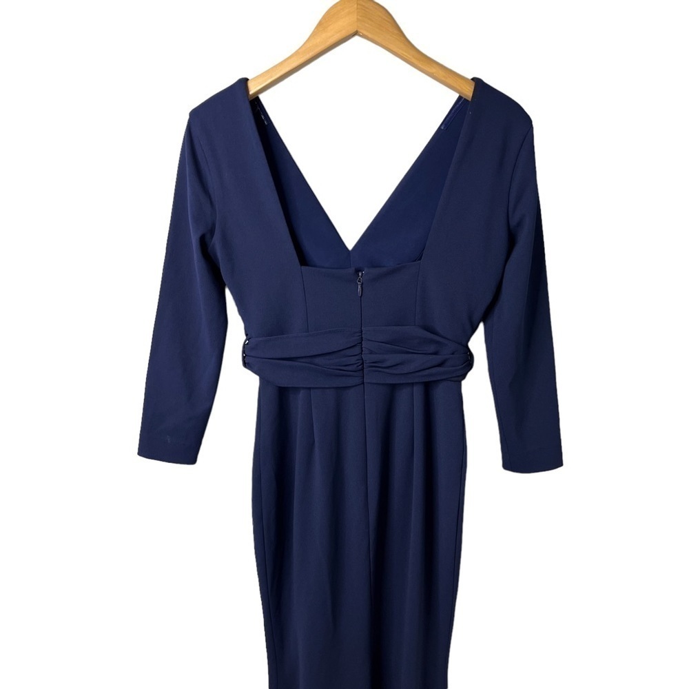 Dress The Population Carmen Dress Blue Size Small Curve Hugging Trumpet Gown - Picture 8 of 12